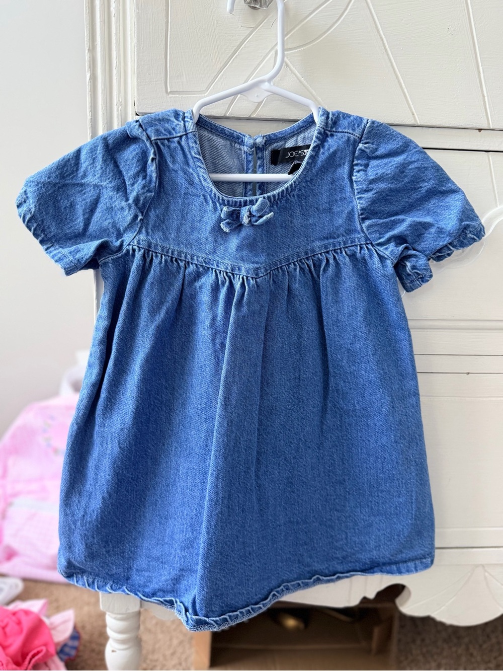 Joe's Jeans Girls' Blue Denim Short-Sleeve Dress Top